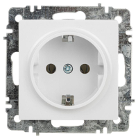 Розетка Intro Accent 6-202-01 2P+E Schuko 16А-250В IP20 СУ AL/CU бел. Intro Б0063678