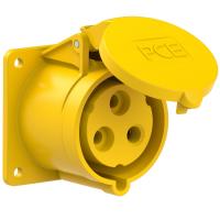323-4f7 PCE Розетка встраиваемая 32A/110V/1P+N+E/IP44