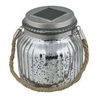 Светильник садовый USL-M-211/GN120 SILVER JAR IP44 солнечная батарея Uniel UL-00003209