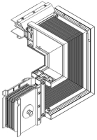 Секция Z-образ. вверх лев. 1000А Al 3L+N+PER НК IP55 тран. IEK LB-1000A4-25-F-ZUL