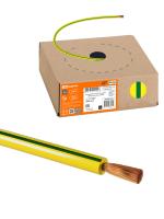 Провод ПуГВ 1х0,5 ГОСТ в коробке (250м), желто-зеленый TDM
