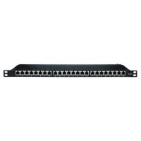 Патч-панель 19дюйм 0.5 U CAT6 24 порта RJ45 экранир. DKC RN6PPF2405