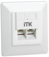 Розетка компьютерная 2-м СП RJ45 кат.6 UTP ITK CS2-1C06U-2-1