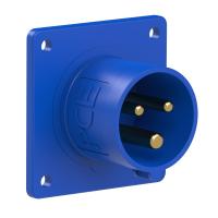 613-6 PCE Вилка встраиваемая 16А/230V/1P+N+E/IP44, фланец 70x70
