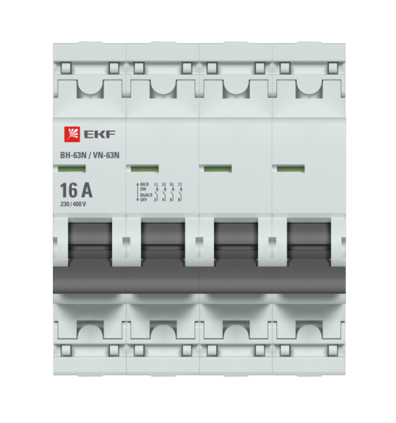 Выключатель нагрузки 4п 16А ВН-63N PROxima EKF S63416