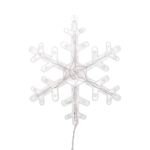 Гирлянда светодиодная "Бахрома" со снежинками 2.4х0.9м 150LED бел. 7.5Вт 230В IP20 с контроллером 8 режимов Neon-Night 255-075