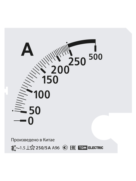 Шкала Ш96  250/5А-1,5 (для А96 Х/5А) TDM
