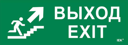 Этикетка самоклеящаяся 280х100мм "Выход/лестница вверх/фигура" IEK LPC10-1-28-10-VLVVF