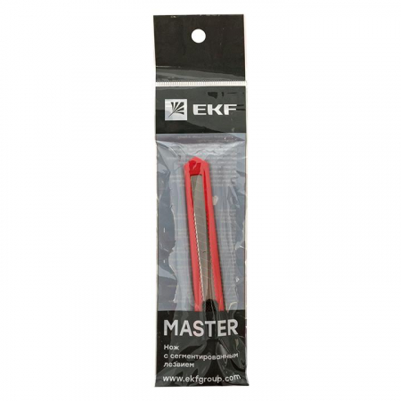 Нож с сегментированным лезвием 9мм НСМ-10 EKF Master ncm-10-ms