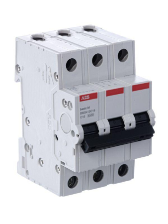 Выключатель автоматический модульный 3п C 16А 4.5кА Basic M BMS413C16 ABB 2CDS643041R0164