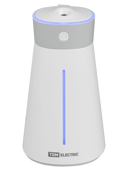 Портативный увлажнитель воздуха "Ареал мини", 0,38 л, RGB, насадки: вентилятор, ночник, белый, TDM
