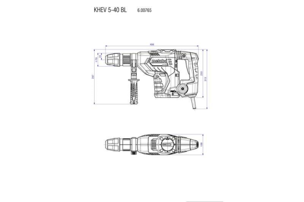 Перфоратор KHEV 5-40 BL SDSmax 1150Вт 40мм 8.7ЕРТА Metabo 600765500