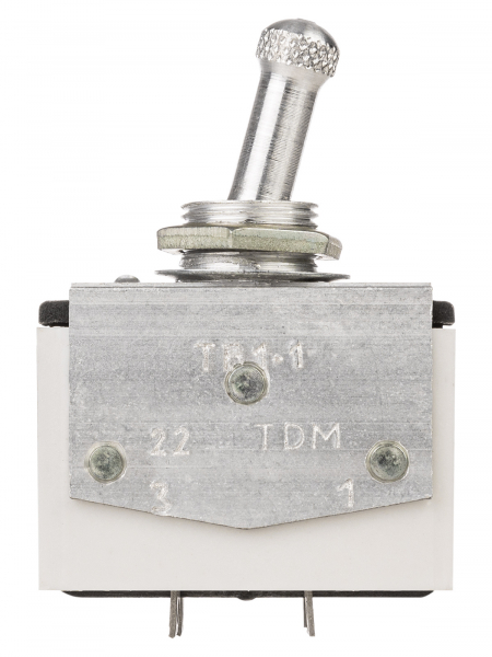 Выключатель-тумблер ТВ1-1 2P 250 В 5 А (4c) ON-OFF с фиксацией (1з+1р) TDM