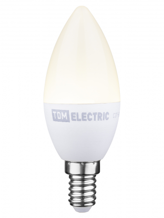 Лампа светодиодная С37-6 Вт-230 В-4000 К–E14 "Лампа-ДИММЕР" TDM