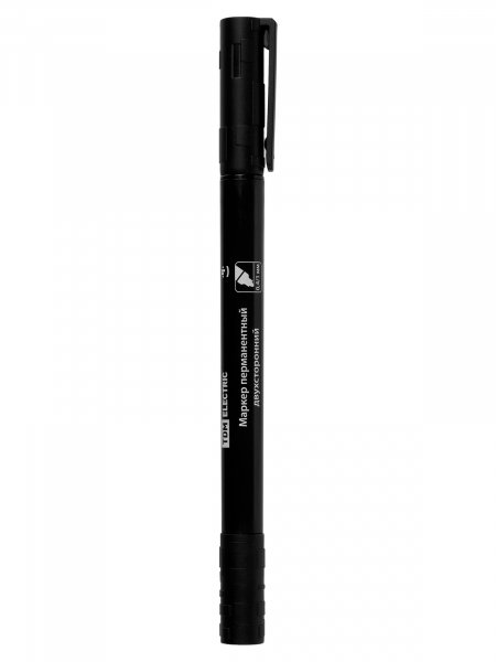Маркер перманентный двухсторонний 0,4/1 мм, черный (пакет) круглый наконечник TDM