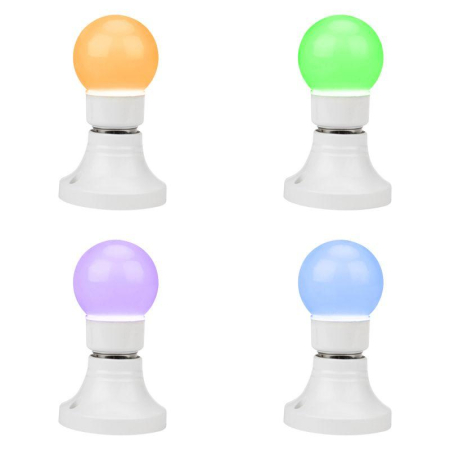 Лампа светодиодная 3Вт шар d50 9LED RGB E27 Neon-Night 405-512