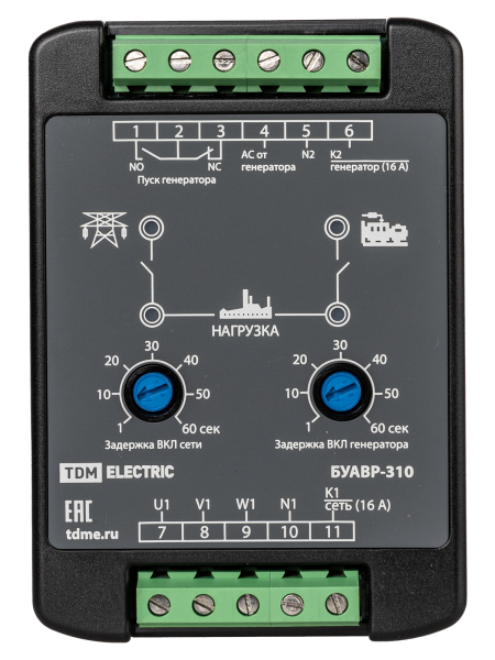 Блок управления АВР БУАВР-310/2Л-1Н 3Ф+N TDM