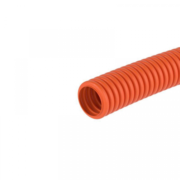 Труба гофрированная ПНД гибкая легкая d16мм без протяжки оранж. (уп.100м) DKC 70916