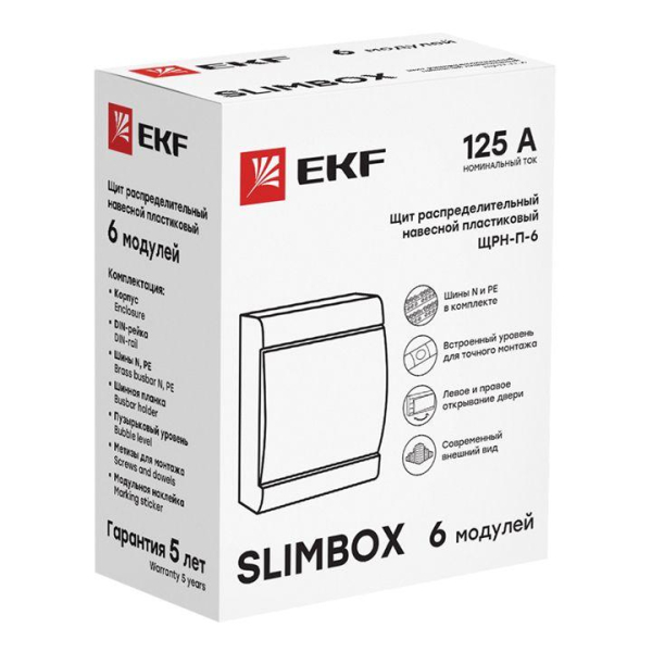Щит ЩРН-П-6 "SlimBox" IP41 PROxima EKF sb-n-6