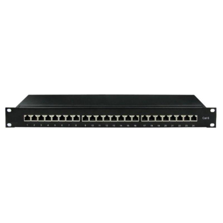 Патч-панель 19дюйм 1U CAT6 24 порта RJ45 экранир. DKC RN6PPF241