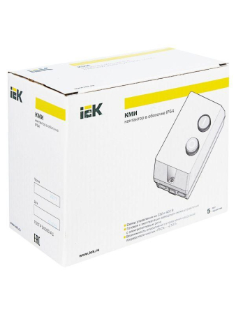 Контактор КМИ-11860 18А 380В/АС3 IP54 IEK KKM16-018-380-00