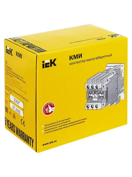 Контактор КМИ-35012 50А 230В/АС3 1НО 1НЗ IEK KKM31-050-230-11