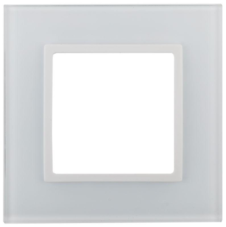 Рамка 1-м 14-5101-01 стекло Elegance бел.+бел. Эра Б0059166