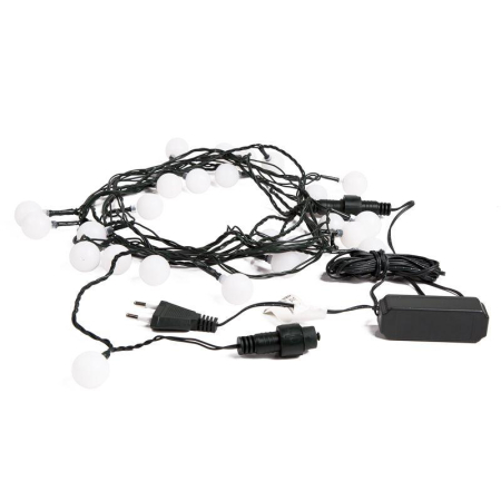 Гирлянда "LED-Шарики" 5м d=25мм 25LED RGB темно-зел. провод 6Вт 220В IP20 NEON-NIGHT 303-559