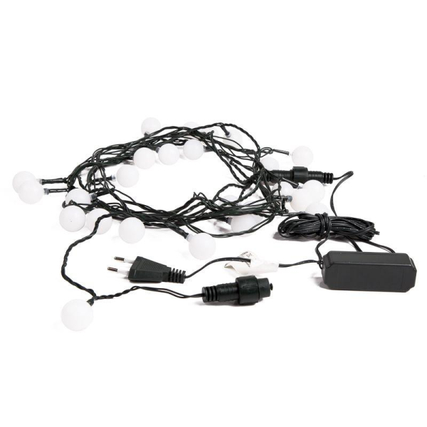 Гирлянда "LED-Шарики" 5м d=25мм 25LED RGB темно-зел. провод 6Вт 220В IP20 NEON-NIGHT 303-559