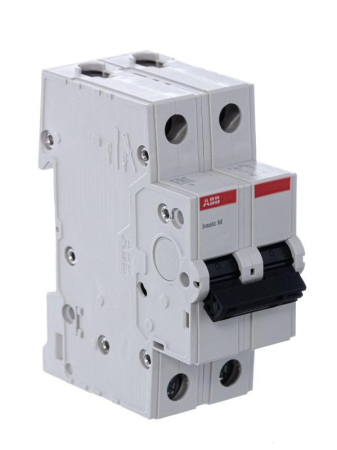 Выключатель автоматический модульный 2п C 10А 4.5кА Basic M BMS412C10 ABB 2CDS642041R0104