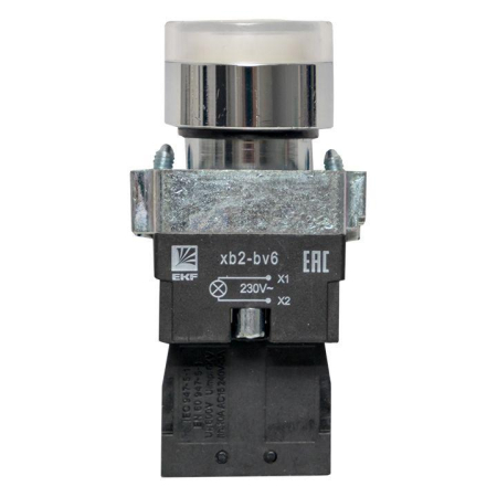 Кнопка BA21 с подстветкой 230В бел. NO PROxima EKF xb2-bw21-230