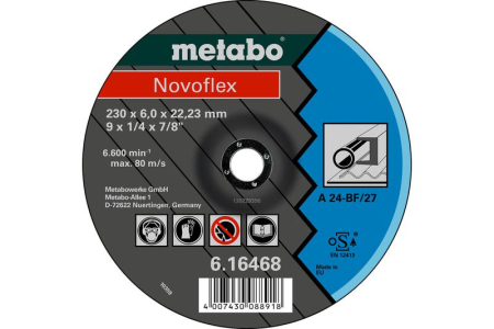 Круг обдирочный SP-Novoflex 230х6.0х22.23мм RU сталь Metabo 617173000