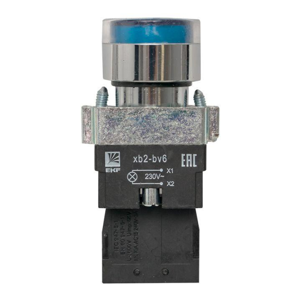 Кнопка BA61 с подстветкой 230В син. NO PROxima EKF xb2-bw61-230