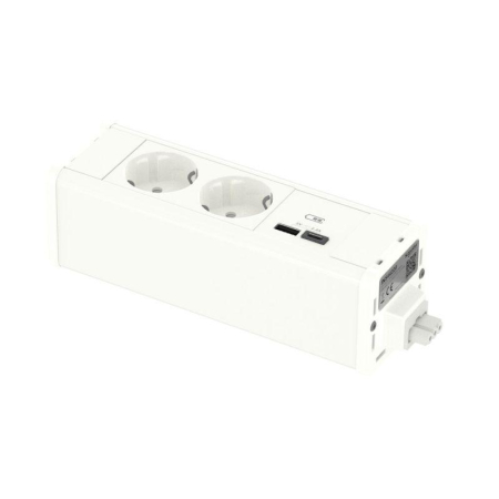 Блок Unica System+ 2хРозетка (2К+З) и 2хUSB A/C бел. SchE INS44220