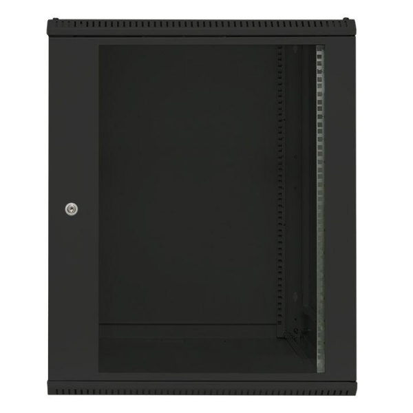 Шкаф настенный TERACOM PRO 19дюйм 15U 600х600мм дверь стеклян. с замком-ручкой черн. EKF TRP-WLL-1566-40B