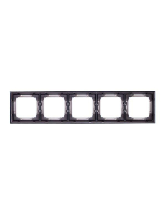 Рамка Levit 5п бел./дым. черн. ABB 2CHH015050A6062