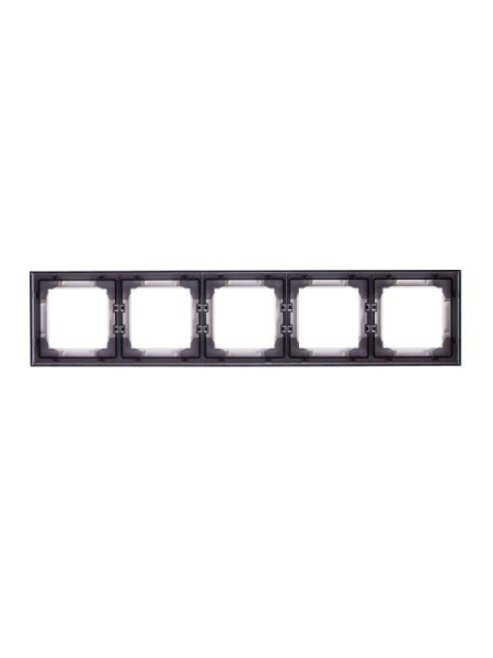 Рамка Levit 5п бел./дым. черн. ABB 2CHH015050A6062