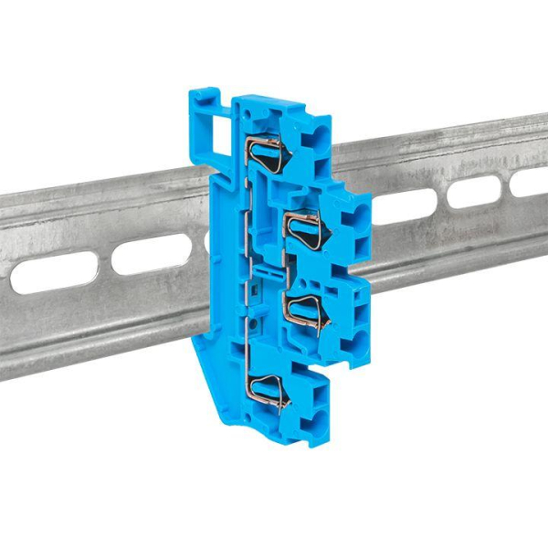 Колодка клеммная ST-2.5 24А пружинная двойная син. EKF plc-st-2.5-4-2-blue