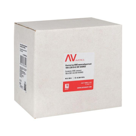 Контактор КМЭ 100А кат. 230В AC AVERES EKF ctr-s-100-00-230-av