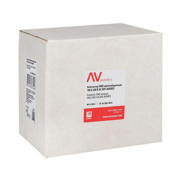 Контактор КМЭ 100А кат. 230В AC AVERES EKF ctr-s-100-00-230-av