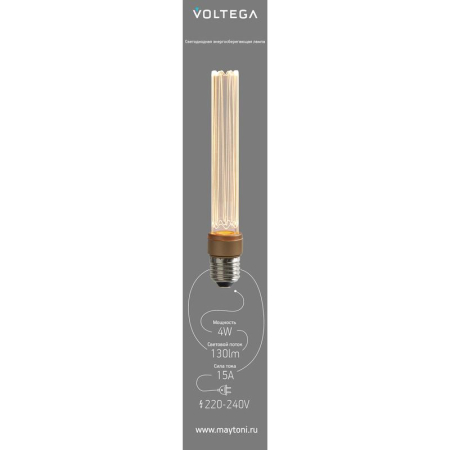 Лампа светодиодная филаментная Loft 271 T30 4Вт 1800К E27 DIM Voltega 8570