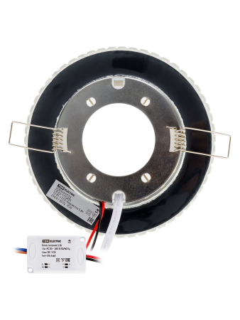 Светильник встраиваемый СВ 03-17 GX53 230В LED подсветка 5 Вт зеркальный/хром TDM