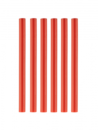 Клеевые стержни универсальные красные, 7 мм x 100 мм, 6 шт, "Алмаз" TDM