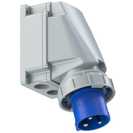 533-6 PCE Вилка настенная 63А/230V/1P+N+E/IP67