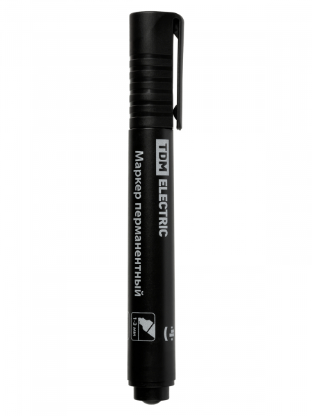 Маркер перманентный 1-3 мм, черный (пакет) круглый наконечник TDM