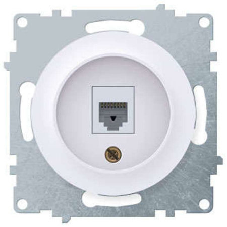 Механизм розетки комп. 1-м СП Florence 1xRJ45 кат.5e бел. 1E20701300 OneKeyElectro 2172770