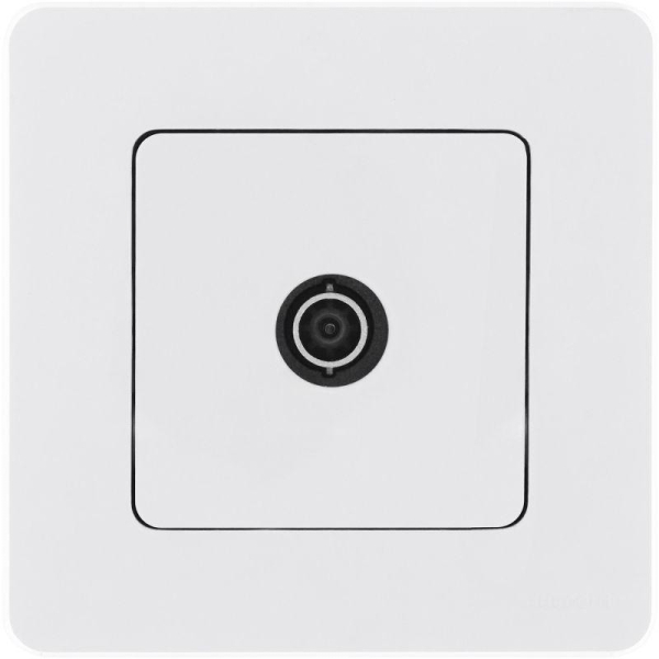 Розетка телевизионная TV Inspiria 2дБ 0-2400мГц с топологией "звезда" механизм бел. Leg 673850