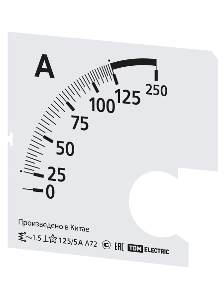 Шкала Ш72  125/5А-1,5 (для А72 Х/5А) TDM