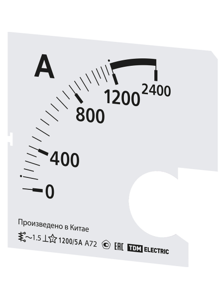 Шкала Ш72 1200/5А-1,5 (для А72 Х/5А) TDM