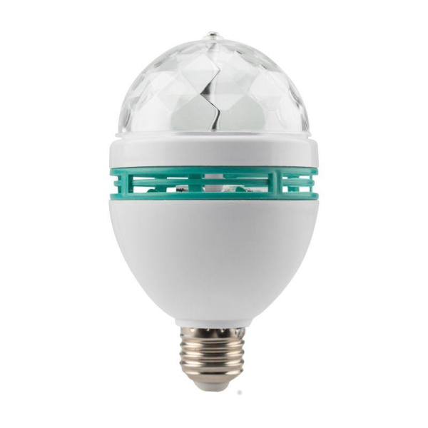 Лампа светодиодная "Диско" 6Вт шар E27 220В многоцв. с подставкой IP20 Neon-Night 601-251